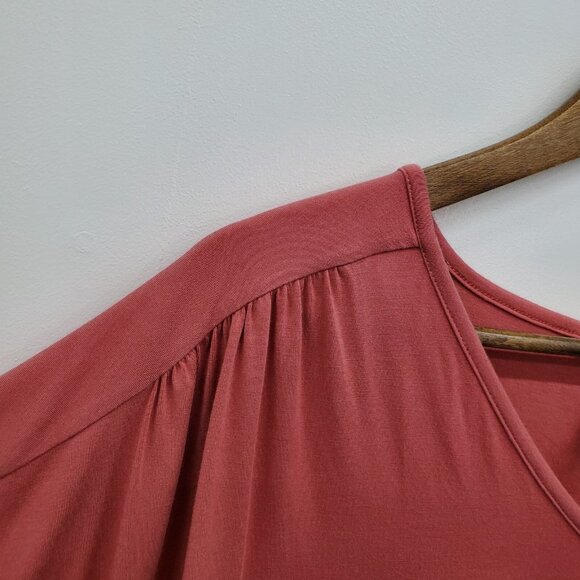 Matilda Jane Womens L Mauve Pink Button Front Stretch Knit Casual Soft T-Shirt - Picture 10 of 15